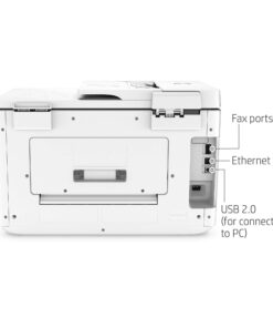 HP OfficeJet Pro 7740 Wide Format All-in-One Color Printer with Wireless Printing, Works with Alexa (G5J38A), White/Black 39 71t85iJbojL