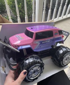 Ruko 1601AMP3 Amphibious RC Truck for Girls, IPX6 Warterproof Monster Truck, 1:10 Large Remote Control Car for All Terrain, 2 Rechargeable Batteries for 50 Min Fun Time, Gifts for Kids Pink 25 71t8K9S1qJL