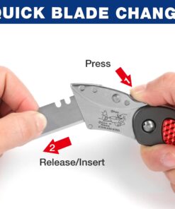 WORKPRO Folding Utility Knife Set Quick Change Blade, Back-lock Mechanism 3-piece with 10-piece Extra Blades 21 71t9HyiHX6L