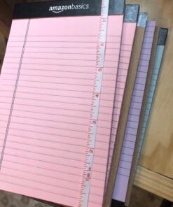 Amazon Basics Narrow Ruled 5 x 8-Inch Lined Writing Note Pads, 6 Count (50 Sheet Pads), Multicolor 5-Inch by 8-Inch 41 71tA6PRfUNL