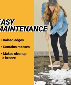 AutoFloorGuard AFG7918 MidSize Heavy Duty Garage Floor Mat for Under Car for Rain, Ice, and Mud with Stay-Put Corner and Telescoping Squeegee Mid-Size 29 71tAciC5JL