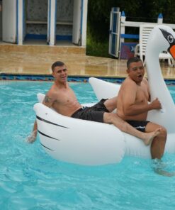 One Giant Swan Inflatable Pool Float I 78 x 55 Inflatable Kiddie Pool for Kids, Adults and Toddlers I Blow Up Pool Floats for Swimming Pool Lounger I Bachelorette Pool Floats Swimming Pool Toys Rafts 41 71tAsj9xlrL 1