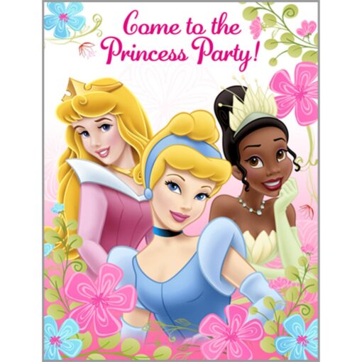 Disney Princess Party Inviations - Disney Princess Invitations - 8 Count