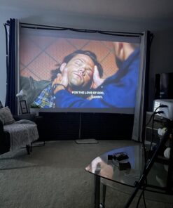 Mini Projector, VOPLLS 1080P Full HD Supported Video Projector, Portable Outdoor Home Theater Movie Projector, 50% Zoom, Compatible with HDMI, USB, AV, Smartphone/Tablet/Laptop/PC/TV Box A-Mini projector 38 71tCFYSw5fL