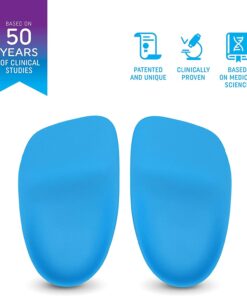 Heel That Pain Plantar Fasciitis Insoles | Heel Seats Foot Orthotic Inserts, Heel Cups for Heel Pain and Heel Spurs | Patented, Clinically Proven, 100% Guaranteed | Blue, Medium (W 6.5-10, M 5-8) Blue Firm Rubber Medium (Women's 6.5-10, Men's 5-8) 22 71tCyGDKMVL