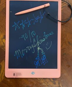TEKFUN LCD Writing Tablet Doodle Board, 10inch Colorful Drawing Tablet Writing Pad, Girls Gifts Toys for 3 4 5 6 7 Year Old Girls Boys (Pink) Pink 10in 37 71tD5T96RIL
