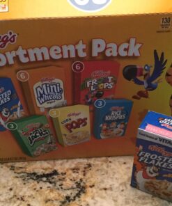 "(Discontinued by Manufacturer)Kellogg's Breakfast Cereal, Assortment Pack, Frosted Flakes, Frosted Mini-Wheats, Froot Loops, Apple Jacks, Corn Pops, and Rice Krispies, 32.7 oz Tray (30 Count)" 41 71tDZKdYY8L