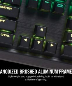 Corsair K70 RGB MK.2 Mechanical Gaming Keyboard - USB Passthrough & Media Controls - Linear & Quiet - Cherry MX Red - RGB LED Backlit (CH-9109010-NA) MX RED (Linear) Black 26 71tEw6ZgHkL 1