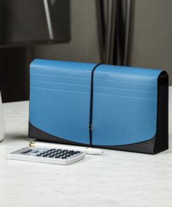 Smead Two-Way Handy Organizer File, 21 Pockets, Alphabetic (A-Z) and Monthly (Jan-Dec), Flap and Elastic Cord Closure, Blue/Black (70506) 12 71tEysPnZbL