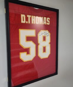 Jersey Display Frame Case Lockable, Large Sport Jersey Shadow Box with 98% UV Protection Acrylic and Hanger for Baseball Basketball Football Soccer Hockey Sport Shirt and Uniform (Black Finish) Black Finish 33 71tF3cDotL