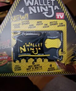 Wallet Ninja Multitool Card – 18 in 1 Credit Card Multi-Tool (Bottle Opener, Can Opener, Screwdrivers, Phone Stand & More) – Black 40 71tFD5iYVsL