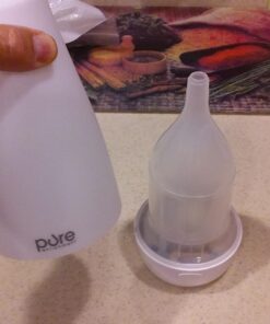 Pure Enrichment® PureSpa™ Essential Oil Diffuser - Compact Ultrasonic Aromatherapy Diffuser, Natural Air Deodorizer, 100ml Water Tank, and Optional Mood Light - Lasts Up to 7 Hours with Auto Shut-Off 37 71tFIhGA6LL