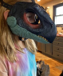 Mattel Jurassic World Dominion Therizinosaurus Dinosaur Mask, Movie-Inspired Role Play Toy with Opening Jaw & Realistic Design Slasher Dino Mask 25 71tG1e6b3fL