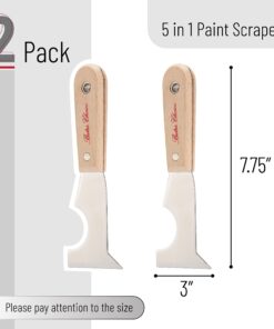 Bates- Paint Scraper, Taping knife, Pack of 2 Putty Knife Scraper, Scraper, 5 in 1 tools, Spackle Knife, Caulk Removal Tool, Painters Tool, Paint Can Opener, Paint Remover for Wood, Wallpaper Scraper Original Version 24 71tGOT4 vIL