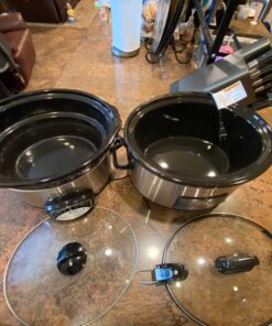 Crock-Pot 7 Quart Portable Programmable Slow Cooker with Timer and Locking Lid, Stainless Steel 54 71tGQUm82GL