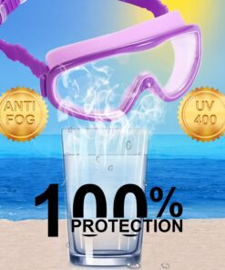 2 Pack Kids Swim Goggles, Swimming Glasses for Children from 3 to 15 Years Old Purple/Pink 14 71tGcTkJ4SL