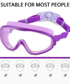 2 Pack Kids Swim Goggles, Swimming Glasses for Children from 3 to 15 Years Old Purple/Pink 12 71tGwltVcL