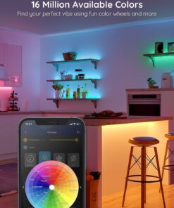 Govee 100ft LED Strip Lights, Bluetooth RGB Christmas LED Lights with App Control, 64 Scenes and Music Sync LED Strip Lighting for Bedroom, Living Room, Kitchen, Party, ETL Listed Adapter 15 71tHJwWAcfL