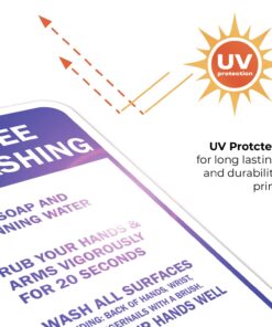 Employees Hand Washing Rules Sign, (2 Pack) 10x7 Inches, 4 Mil Vinyl Decal Stickers Weather Resistant, Made in USA by Sigo Signs 10x7 2 PK 13 71tIN2IsioL