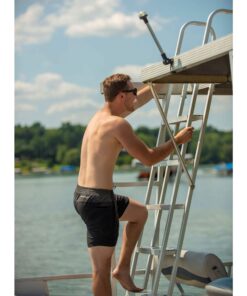 RecPro 5 Step Removable Boarding Boat Ladder | AL-A5 | Marine Pontoon Boat Dock | Heavy Duty Aluminum 28 71tIkIrUhL