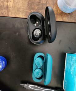 JLab Go Air Pop True Wireless Bluetooth Earbuds + Charging Case, Teal, Dual Connect, IPX4 Sweat Resistance, Bluetooth 5.1 Connection, 3 EQ Sound Settings Signature, Balanced, Bass Boost 39 71tJIFFmRvL