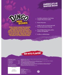 Dingo P-25002 Mini Bones, Rawhide For Small/Toy Dogs,White, 35-Count, Chicken, 0.8 pounds 8 71tLibucsgL