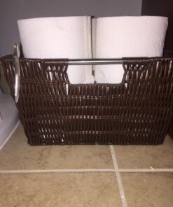 Whitmor Rattique Java Set of 3 Pieces Storage Baskets -Small (8.5"x11.4"x5.5"), Medium (9.8"x13"x6") and Large (11.4"x14.6"x6.5") 39 71tMT3u308L
