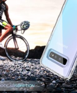 Alternative view of KIOMY Heavy Duty Shockproof Bumper Protective Clear Case for Samsung Galaxy S10 6.1 Inch, 3 Layers in 1 Hybrid Design Flexible TPU Inside with Hard PC Back and Front Frame Without Screen Protector with Front Frame
