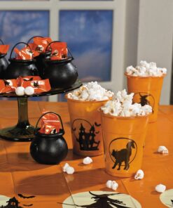 Fun Express 1 Dozen Mini Cauldron Kettles, BPA Free Plastic, St. Patrick's Day, Halloween, Bachelorette Parties, Witches and Wizards, Birthday, Baby Showers Party Decoration Supplies, Black 24 71tNky UpPL