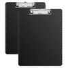 Amazon Basics Plastic Clipboards, Low Profile Clip, Clipboard for Classrooms, Office, Restaurants, Doctor Offices, 2-Pack, Black 23 71tNrNMVniL