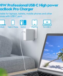 Alternative view of 109W Mac Book Pro Charger - Fast USB C Power Adapter Compatible for MacBook Pro 16 15 13in, MacBook Air 13in, 2021 2020 2019 2018, Fit for USB C & Type C Devices, Include 6.6ft USB C to USB C Cable