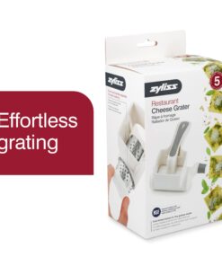 Zyliss Professional Cheese Grater, NSF Certified - Rotary Cheese Grater - Handheld Cheese Grater with Handle - Vegetable, Chocolate, Hard Cheese & Nut Grater - White Restaurant Cheese Grater 24 71tOfDD rGL 1