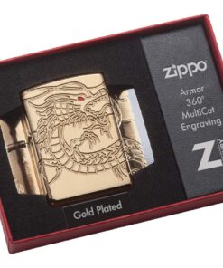 Zippo Dragon Lighters Chrome High Polish Gold Plate Chinese Dragon 14 71tP4EElIaL