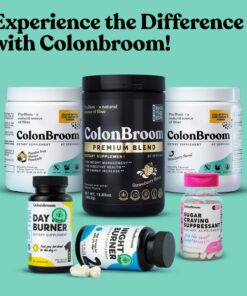 ColonBroom Psyllium Husk Powder - Safe Colon Cleanse for Bloating Relief & Gut Health - Colon Broom Colon Cleanser - Vegan, Gluten Free, Non-GMO Fiber Powder Supplement, 60 Servings 60 Servings (Pack of 1) 27 71tPFag7ZiL