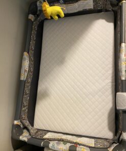 Dream On Me Holly 3” Fiber Portable, Greenguard Gold Certified, Waterproof Vinyl Cover, Lightweight Mini Crib Mattress, White 42 71tPv65igSL