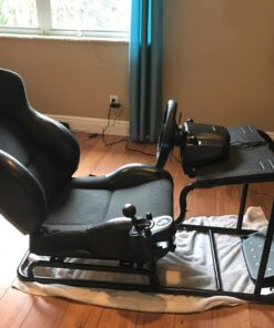 VEVOR Racing Simulator Stand Adjustable Steering Wheel Stand Carbon Steel Racing Wheel Stand fit for Logitech G25, G27, G29, G920, Racing Wheel Gaming Stand, Not Included Wheel,Pedals and Chair Black 74 71tPvGoZpDL