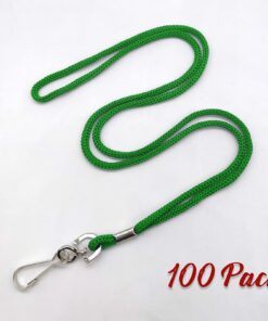 HOSL 100 Pack Badge Lanyards Office Lanyard ID Card Lanyards Business Card Lanyards Students Lanyards Employee Lanyards Round 36" With Swivel Hook (Green) 100pack Green 13 71tPyagJhBL