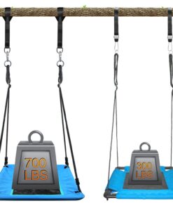 Alternative view of Trekassy 700lb Giant 60" Platform Tree Swing for Kids and Adults Waterproof 2 Hanging Straps (Blue) Blue