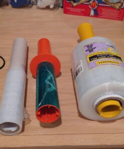 DIVISIONAL Mini Stretch Wrap Roll with Handle 5in x 1000ft Clear 80 Gauge Plastic Wrap Self Adhering Wrapping Moving Shipping Packaging Stretch Film Pallet Film 1 28 71tRP4dO2ML