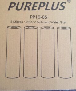 PUREPLUS 5 Micron 10" x 2.5" Whole House Sediment Home Water Filter Cartridge Replacement for Any 10 inch RO Unit, Culligan P5, Aqua-Pure AR110, Dupont WFPFC5002, CFS10, WHKF-G05, 4Pack 10"*2.5" 4 Count (Pack of 1) 36 71tRehbnTvL