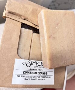 SIMPLICI Orange & Cinnamon Bar Soap Value Bag (6 Bars) Bulk Palm Oil Free. Scented with Pure Essential Oils. 21 71tS1TXi57L