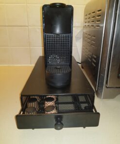 Nifty Small Nespresso Original Line Capsule Drawer – Black, 40 Capsule Pod Pack Holder, Non-Rolling Sliding Drawer, Under Coffee Pot Storage, Home Kitchen Counter Organizer Black Non-Rolling Sliding Drawer 40 Count (Pack of 1) 40 71tSD7epB9L