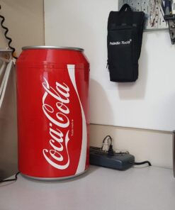 Coca-Cola 12 Can Portable Mini Fridge w/ 12V DC and 110V AC Cords, 10L (10.6 qt) Can Shaped Personal Cooler, Red, Travel Fridge for Drinks, Snacks, Lunch, Home, Office, Dorm Room, RV Coca Cola 19 71tSMLTYaSL
