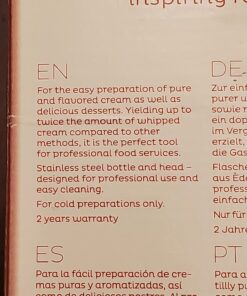 iSi North America Gourmet Cream/Food Whipper for All Hot and Cold Applications, 1 Pint, Stainless Steel/Red 21 71tSvBzhPL