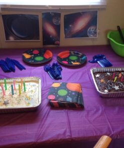 Outer Space Party Supplies Bundle Plates, Napkins, Cups, and Cutlery - Serves 24, 144 Total Pieces for a Fun and Memorable Birthday Celebration 13 71tTgNEGskL