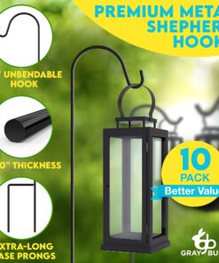 Alternative view of Shepherds Hooks for Outdoor, 10 Pack, 35 Inches Bird Feeder Pole, Hanging Plant Stand, Plant Hooks & Hangers, Shepherd Staff, Bird Feeder Stand, Plant Hanger & Bird Feeders Shepherds Hook for Garden 35 Inch