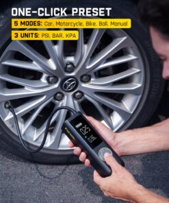 Fanttik X8 APEX™ Tire Inflator Portable Air Compressor, 2X Faster Inflation, 150PSI Cordless with LCD Dual Screen, Suitable for MPV, Cars, E-Bikes, Motorcycles, For Up to 26.3 Inch Tires Black Standard Package 26 71tUWVSUmYL