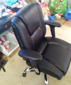 Flash Furniture HERCULES Series Big & Tall 400 lb. Rated Black LeatherSoft Ergonomic Task Office Chair with Chrome Base and Adjustable Arms 1 42 71tVGu3rMNL