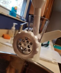 Gideon Hand Crank Manual Meat Grinder Heavy Duty Stainless Steel Blades with Powerful Suction Base Effortlessly Grind Meat, Vegetables, Garlic, Fruits, etc. 50 71tVLi086xL