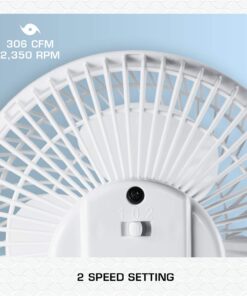 Hurricane Fans - Classic 6 Inch Clip Fan - Portable Fan with Strong Clamp, Two Speed Settings, and Adjustable Tilt Mechanism, White - Great Work Fan, School Fan, Desk Fan, Greenhouse Fan 6" Classic 23 71tVl7eVB0L